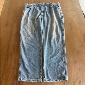 Light wash Dickies carpenter/ skater jeans blue baggy mens jeans size 42x32